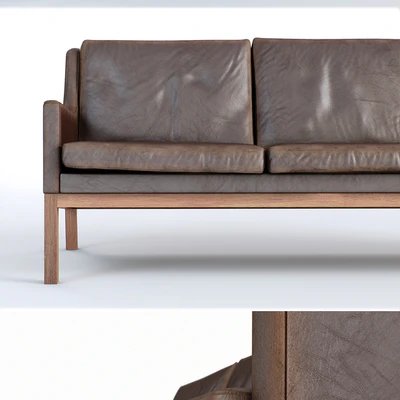 Rare Stylish 1960s Three-Seat Sofa Designed by Kai Lyngfeldt-Larsen — Ver 2