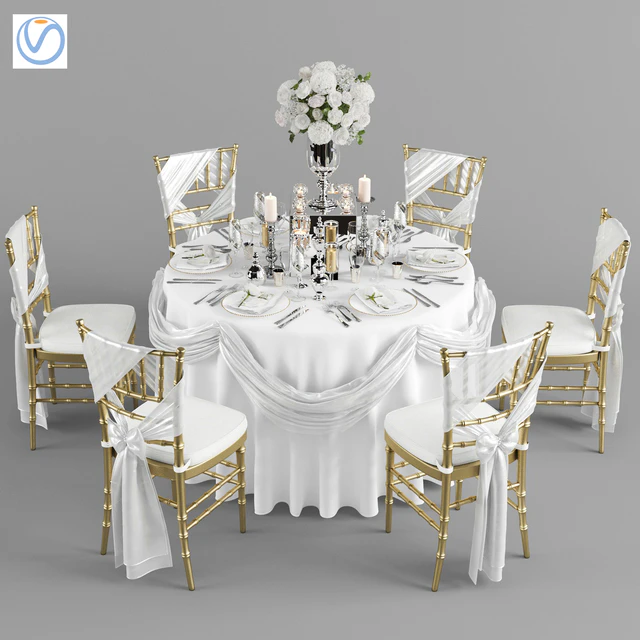 Свадебный стол на 6 персон 2 Vray — Скачать