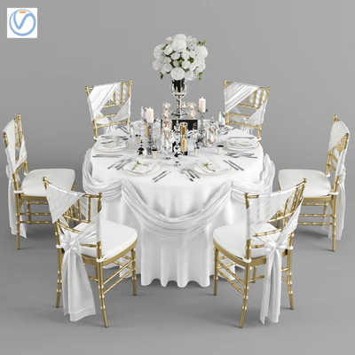 Свадебный стол на 6 персон 2 Vray — Вид 1