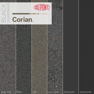 Dupont Corian Kitchen Countertops Black 3 — Вид 1