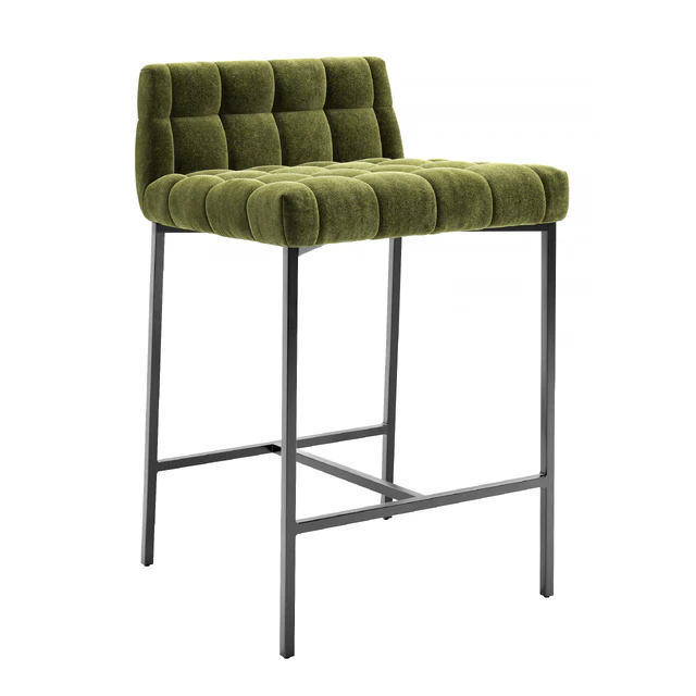 CB2 Gabe Pesto Tufted Low Back Counter Stool — Скачать