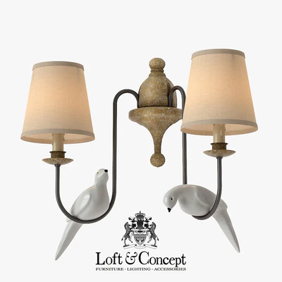 Bra Norman Bird Wall Lamp double — Ver 2