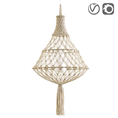 Macrame lampshade INDILA — Ver 1