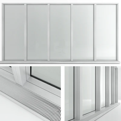 Panoramic window in the floor with radiator — Ver 1