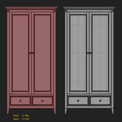 Hinged wardrobe for RFS Brooklyn clothes. Wardrobe by MebelMoscow — Ver 2