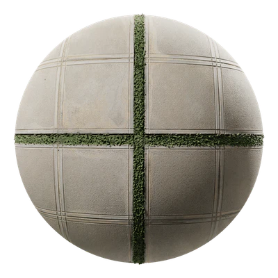 grass grid on concrete paver texture — скачать