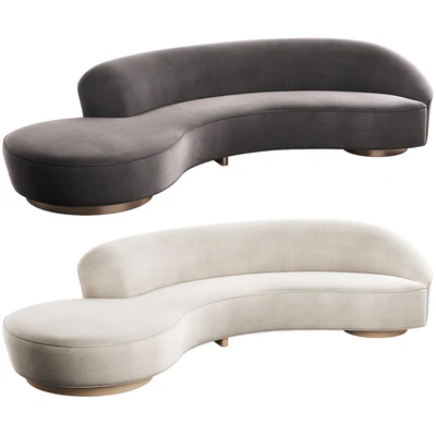 005 Serpentine sofa with arm by Vladimir Kagan — Ver 2