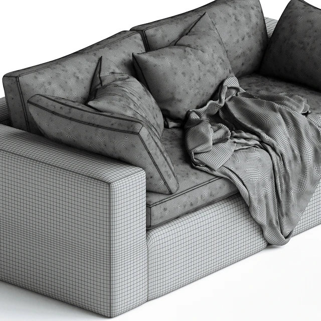 Dream Navy Sectional Sofa Combination 03 — Descargar