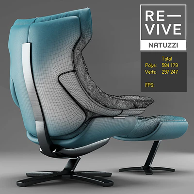 Armchair Re-vive by Natuzzi — Ver 3