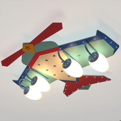 Aircraft chandelier in the nursery (Plane chandelier) — View 1