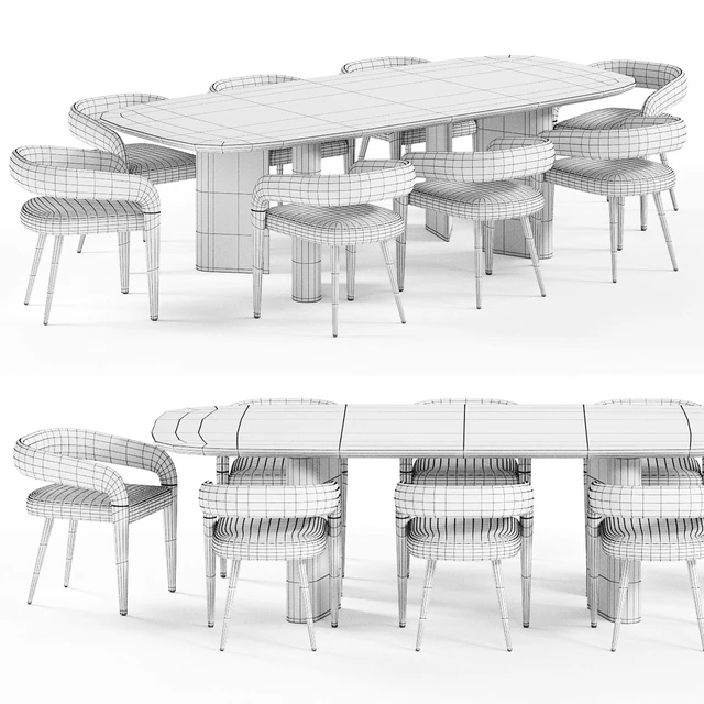 SYRAH DINING CHAIR and GEOMETRIC Table — Скачать