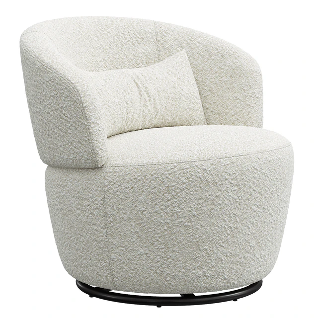 Amber Bouclé Swivel Chair — Скачать