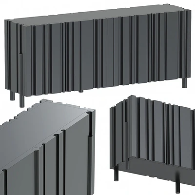 Laurameroni bamboo lounge sideboard Credenza — Ver 3