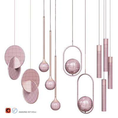 Four Pendant Lights amazing set vol.4 — Ver 2