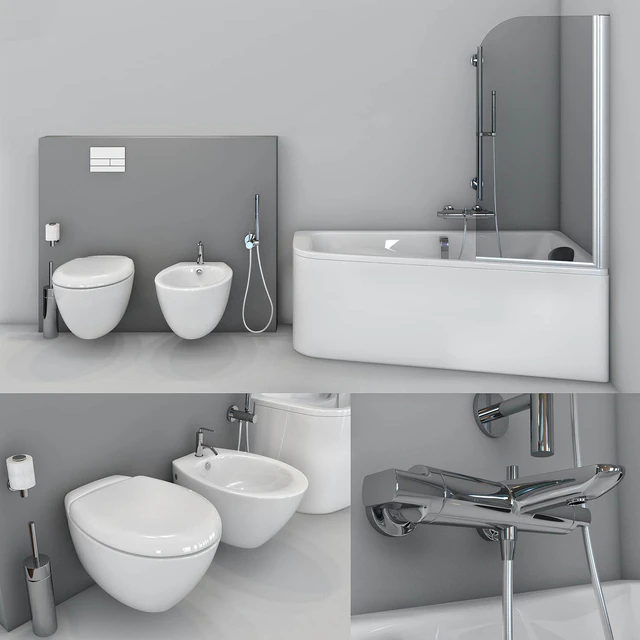Jacob Delafon. Bath Odeon Up, toilet and bidet Presquile — Descargar