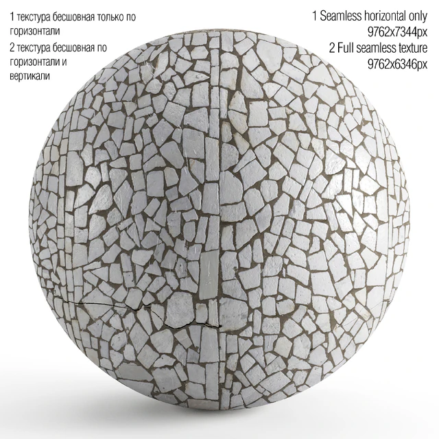 Seamless mosaic texture from chipped tiles. PBR — Descargar