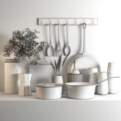 set135 -rustic kitchen set — Ver 3