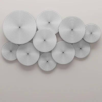 Embossed Circles Metal Wall Décor by Elements, wall decor, panels, discs, circles, wall decor, panel, loft, decor — Ver 3