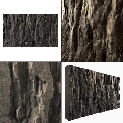 Wall stone slab rock mono n1 / — Ver 3