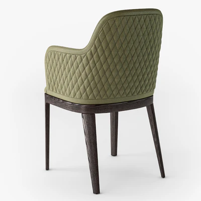 Margot quilted wood armchair — Ver 3