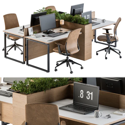 Office Furniture - employee Set 21 — Ver 1