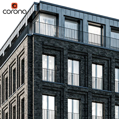Modern residential building 07 | night + interiors — Ver 3
