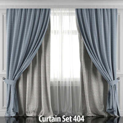 Curtains with window and moldings 402-407 — View 4