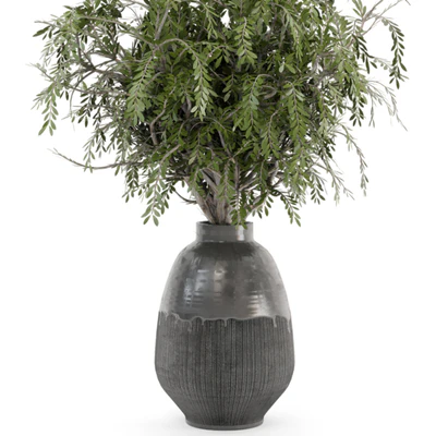 Bouquet Plants in rusty Concrete Pots - Set 562 — Ver 4