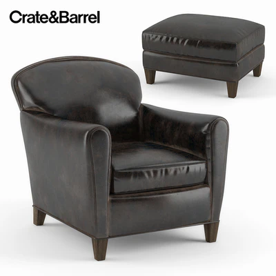 Crate&Barrel / Eiffel Leather Chair — Ver 1