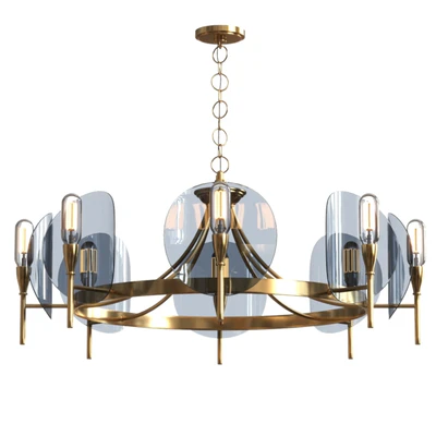 Concave Smoked Lucite Disc Chandelier — descargar