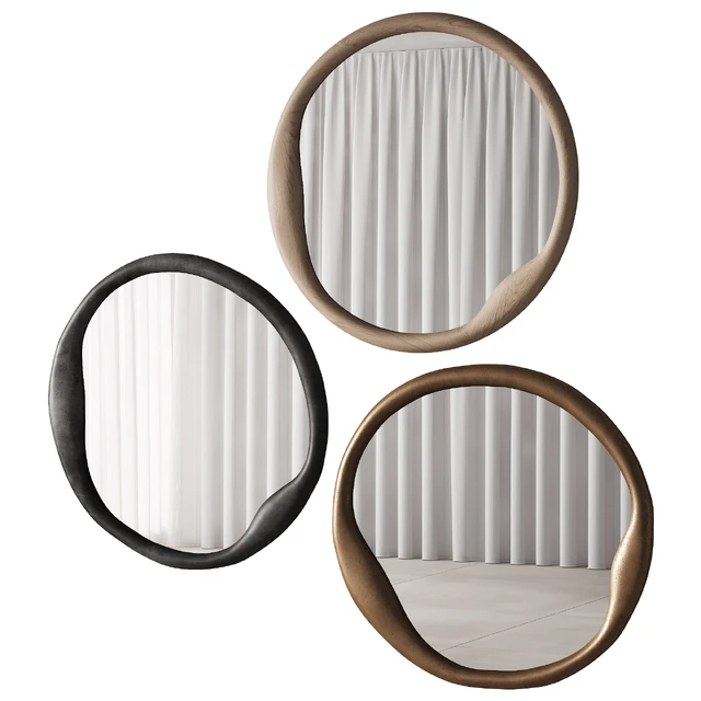 345 sculptural organic Doreen Round Mirror by Lulu and Georgia — Descargar