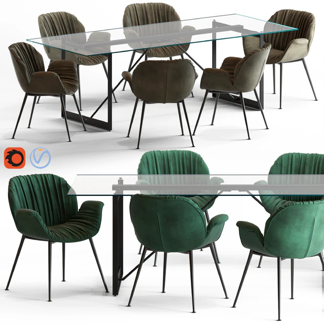 Globewest Abigail Armchair and Barnes Trestle Table — Descargar