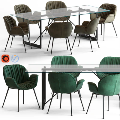 Globewest Abigail Armchair and Barnes Trestle Table — Ver 1