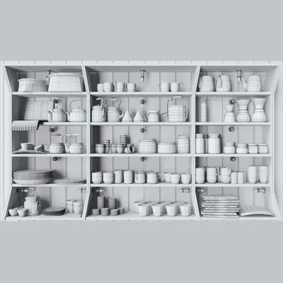 Wardrobe with crockery and kitchen utensils 3 — Ver 2