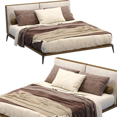Leather Bed Park By Poliform — Ver 4
