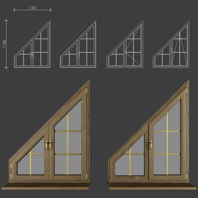 Wood - aluminum windows, view 04 part 03 set 06 — Ver 2