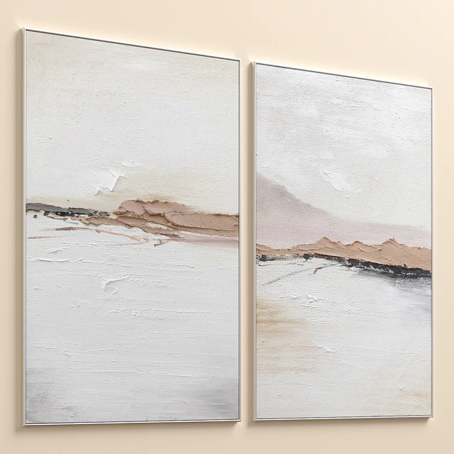 Textural Abstract Neutral Landscape Wall Art C-841 — Descargar