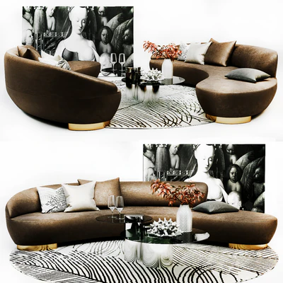 Vladimir KAGAN Free Form Curved Sofa — Вид 1