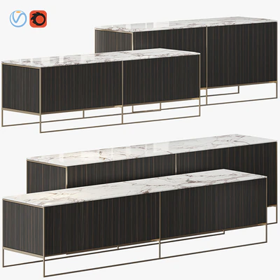 MINOTTI CALDER BRONZE LIVING HORIZZONTAL SIDEBOARD — Ver 1