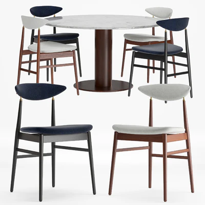 Gent Dining Chair - Fully Upholstered, Gubi — Ver 1