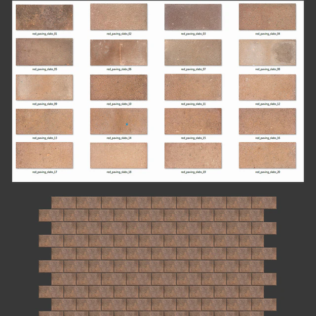 Paving slabs. 20 textures. Red — Descargar
