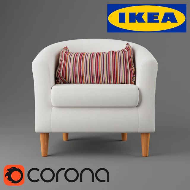 TULSTA chair with a pillow in a case KULLADAL, Ikea — Descargar