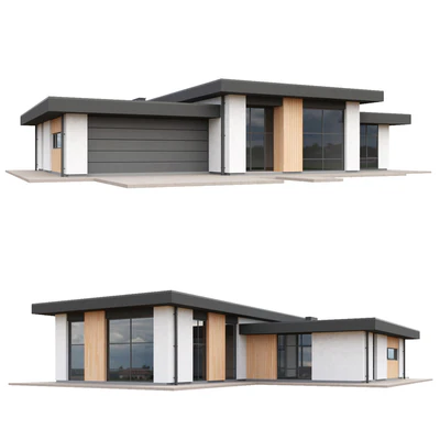 Set of low poly houses 02 — Ver 2