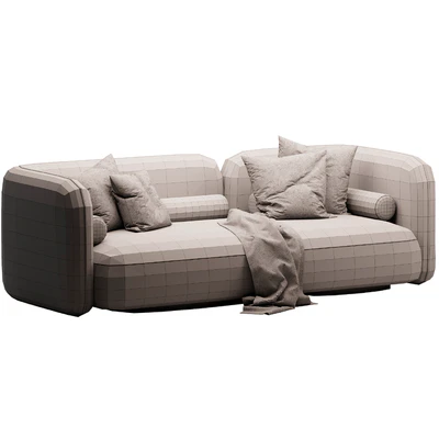 Scandinavian style velvet sofa — Ver 3