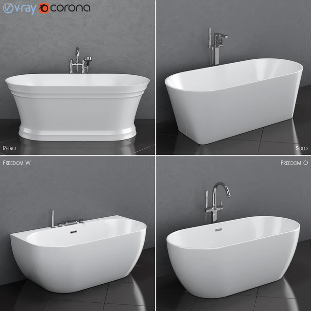 Ravak set 35 freestanding bathtub set (Solo, Retro, Freedom W, Freedom O) — Descargar