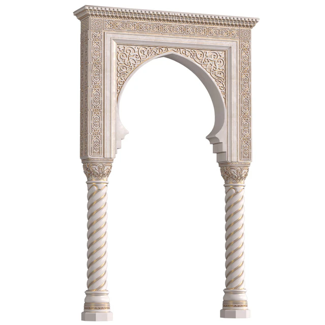 Arch in oriental style.Arabian arch.Moroccan arc.Arabic Door Portal.Entryway — Descargar