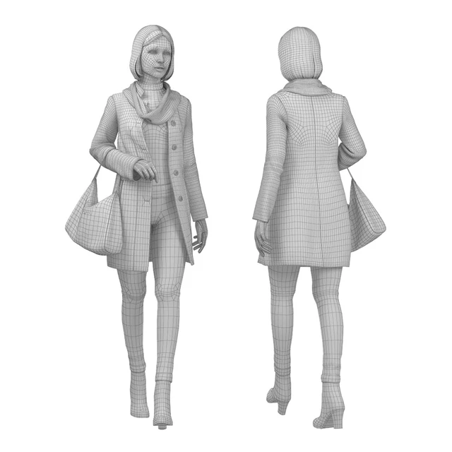 Girl in coat — Descargar