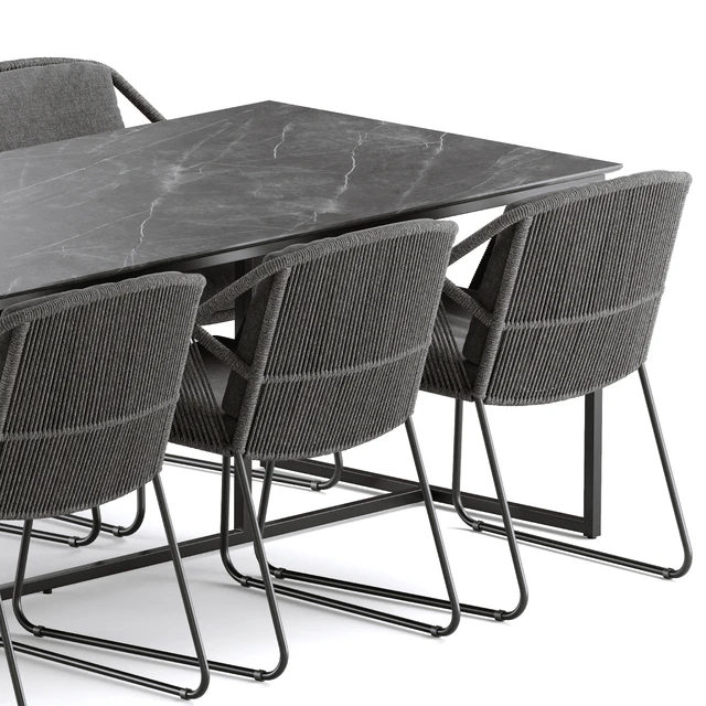 Outdoor Garden Woven Dining Set — Скачать