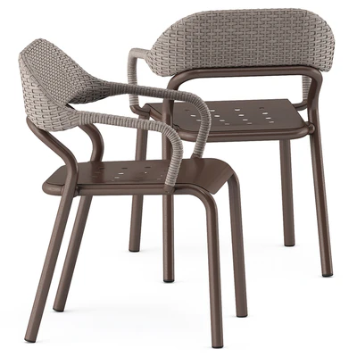 NOSS Armchair and SYSTEM STAR tavolo table by varaschin — Вид 4