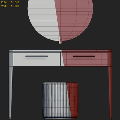 Dressing table with mirror Raum. Vanity by enza home — Ver 4